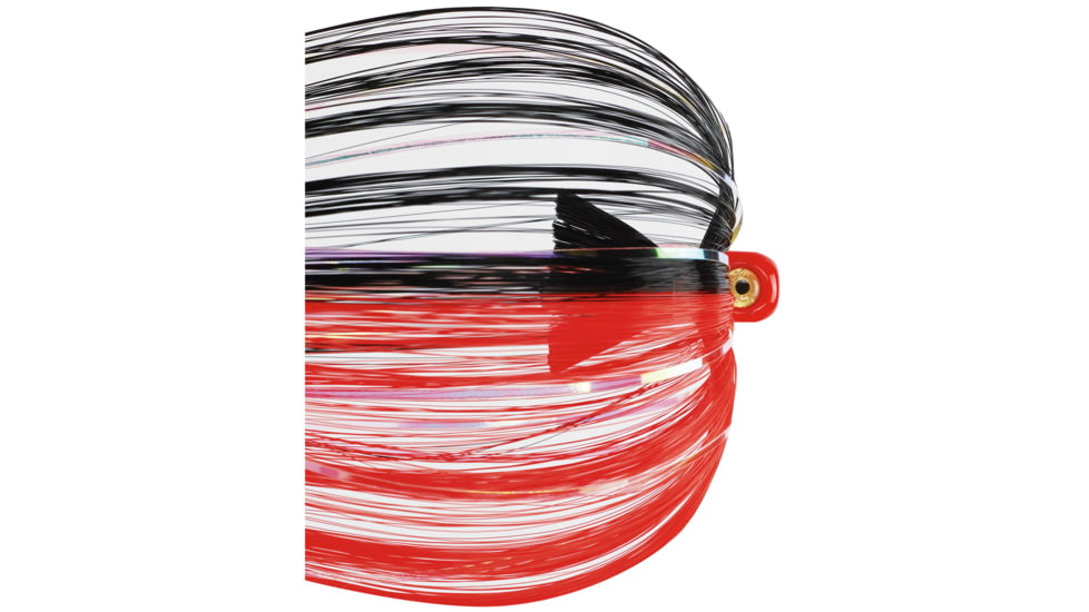 Iland Witches Bugs Saltwater Troll Lure, 7in, 1/2oz, Flash Fire Orange Head, Black/E Red, IW128F-BK/ERD