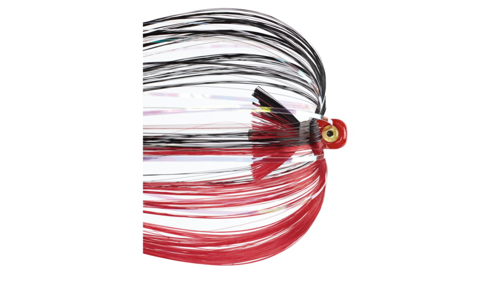 Iland Witches Bugs Saltwater Troll Lure, 7in, 1/2oz, Flash Red Head, Black/Red, IW123F-BK/RD