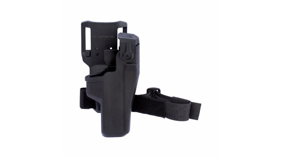 IMI Defense RD3 Level 3 Red Dot Sight Durable Polymer Glock Drop Leg Holster, Black, Right, IMI-RD3BLACK