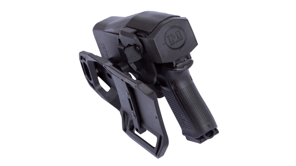 IMI Defense RD3 Level 3 Red Dot Sight Durable Polymer Glock Drop Leg Holster, Black, Right, IMI-RD3BLACK