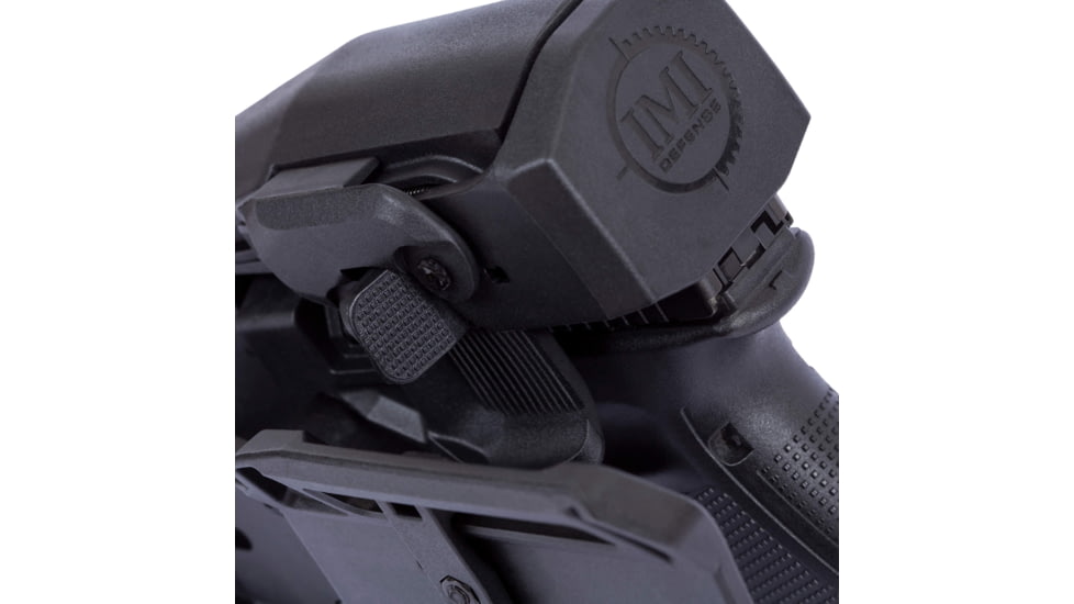 IMI Defense RD3 Level 3 Red Dot Sight Durable Polymer Glock Drop Leg Holster, Black, Right, IMI-RD3BLACK