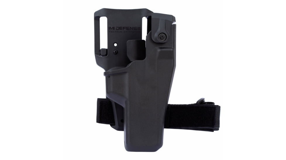 IMI Defense RD3 Level 3 Red Dot Sight Durable Polymer Glock Drop Leg Holster, Black, Right, IMI-RD3BLACK