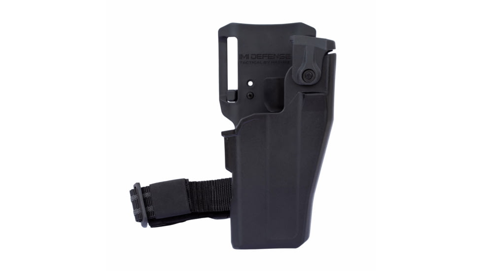 IMI Defense RDL3 Level 3 Light Bearing and Red Dot Sight Durable Polymer Glock Drop Leg Holster, Black, Right, IMI-RDL3BLACK