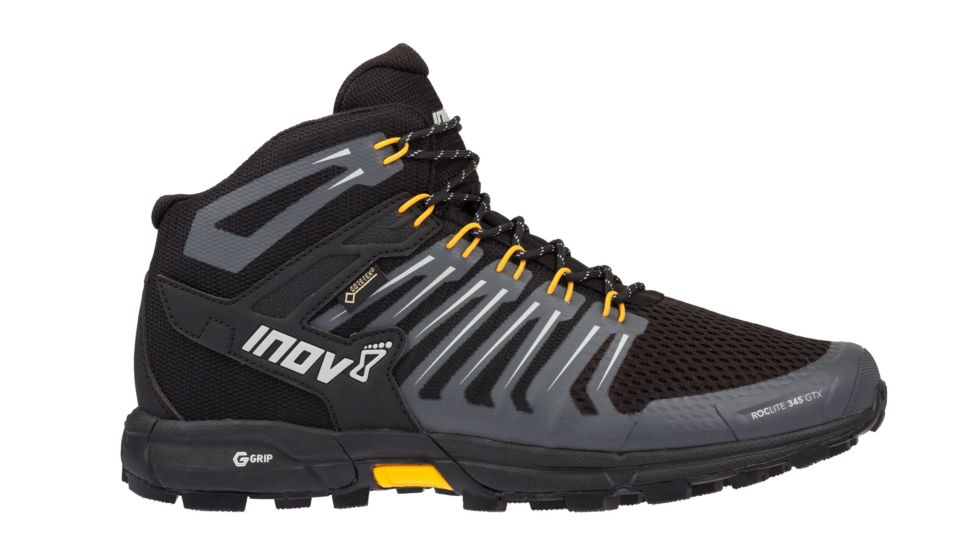 Inov8 Roclite 345 Gtx Running Shoes, Black/Yellow, Medium - 12, 000802-BKYW-M-01-12