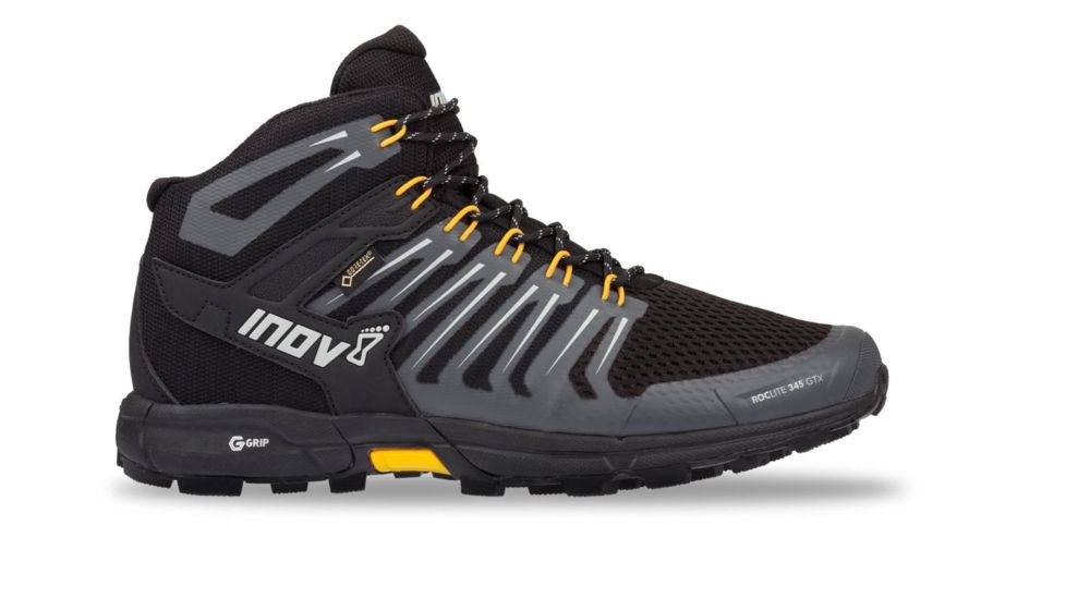 Inov8 Roclite 345 Gtx Running Shoes, Black/Yellow, Medium - 12, 000802-BKYW-M-01-12