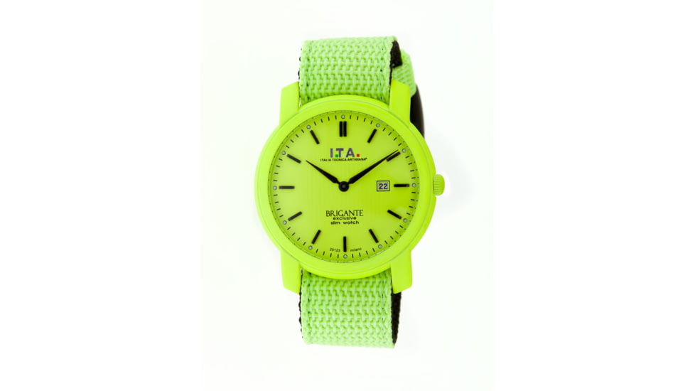Ita 14.01.23 Brigante Watch, Lemon Case, Green Band