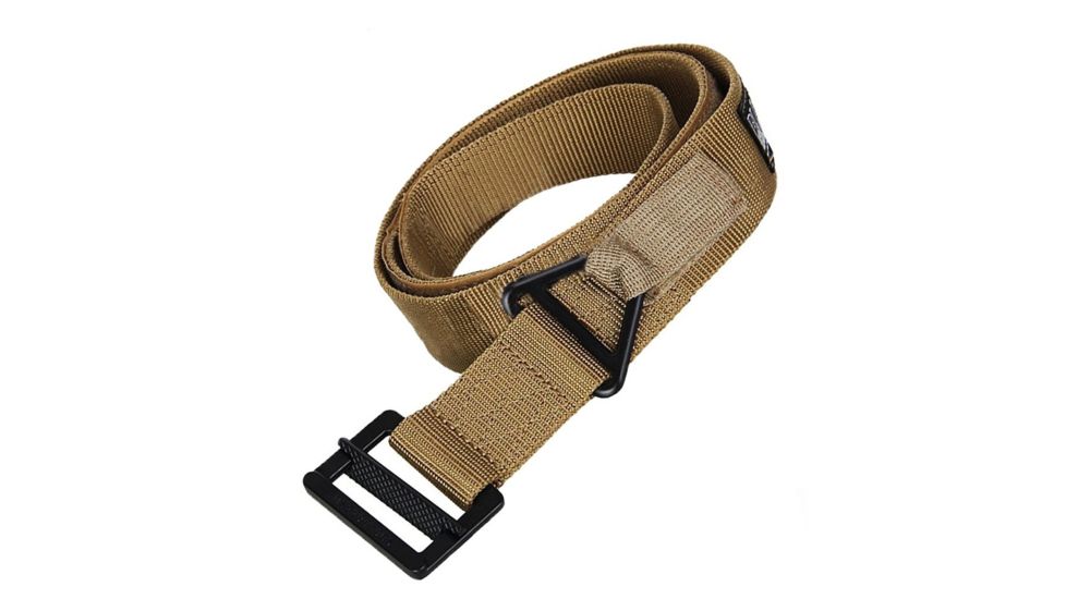 JE Machine Tech CQB/Riggers Belt w/Hook &amp; loop Secure Running End, 52x1.5 inch, Tan TS-BET3T