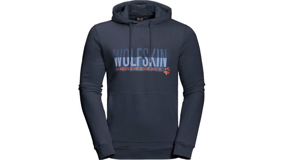 Jack Wolfskin Slogan Hoody - Mens, Night Blue, Medium, 1707221-1010003