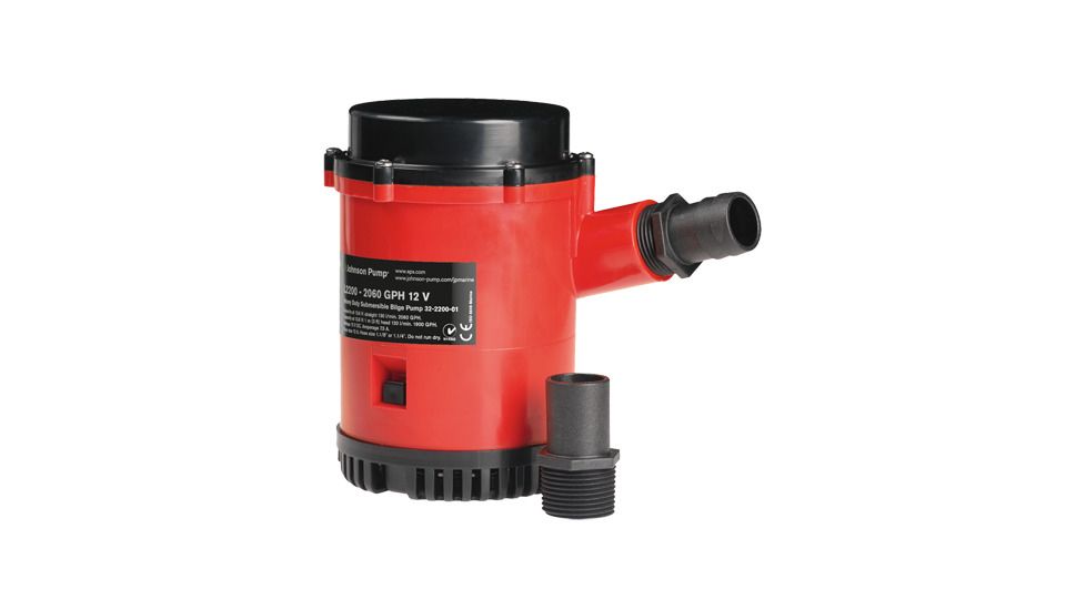 Johnson Pump HD Bilge Pump, 2200GPH, 12V, No Switch, 22004