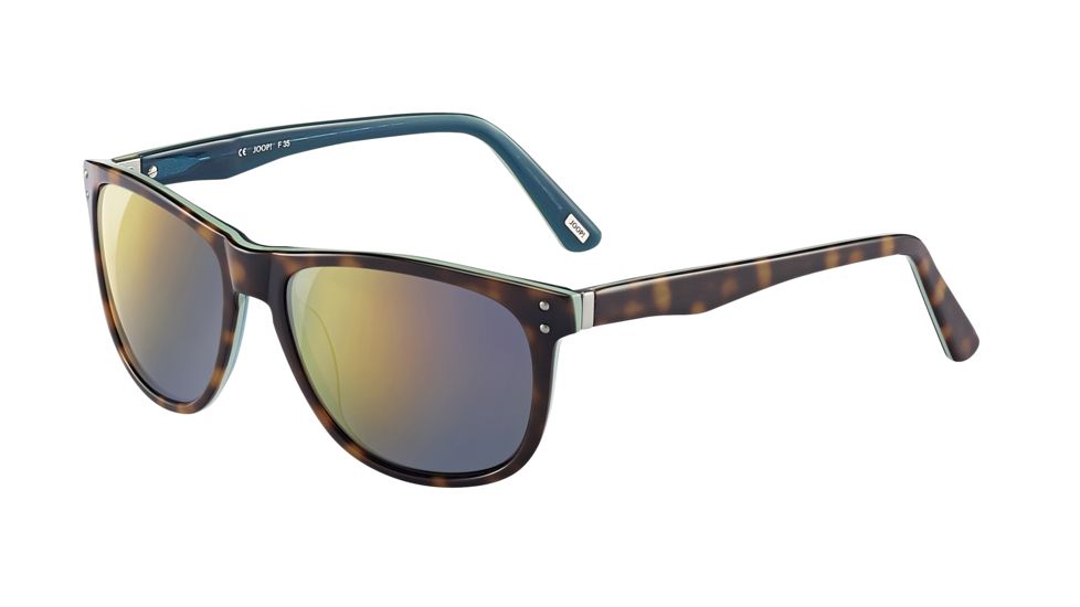 Joop! 87173 Single Vision Prescription Sunglasses, Brown Frame, Grey/Blue W/  Violet.Gold Mirror Lens-87173-6723SV