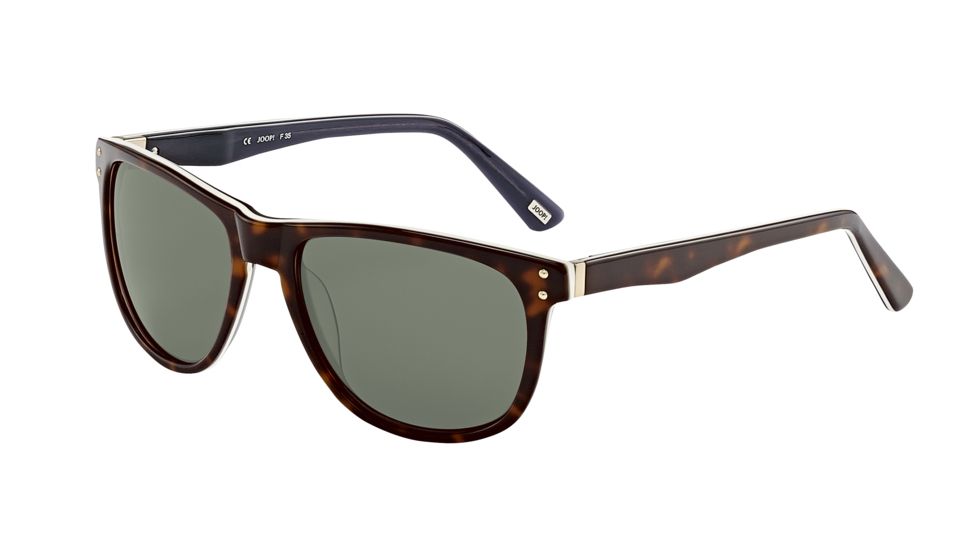 Joop! 87173 Single Vision Prescription Sunglasses, Brown Frame, Grey/Green Lens-87173-6722SV