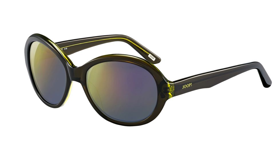 Joop! 87180 Bifocal Prescription Sunglasses, Oliv Frame, Grey/Blue W/ Violet/Gold Gradient Mirror Lens-87180-6730BI