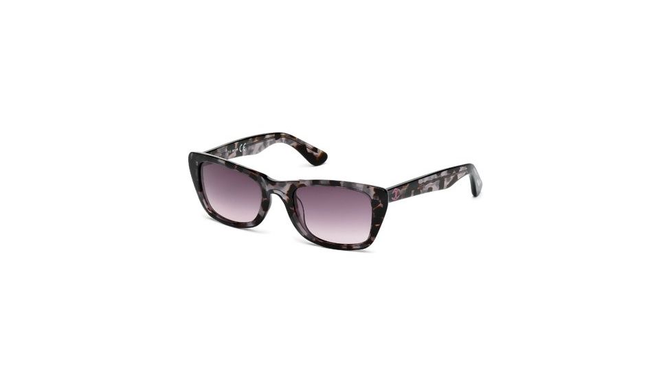 Just Cavalli JC491S Sunglasses - Coloured Havana Frame Color, Gradient Smoke Lens Color