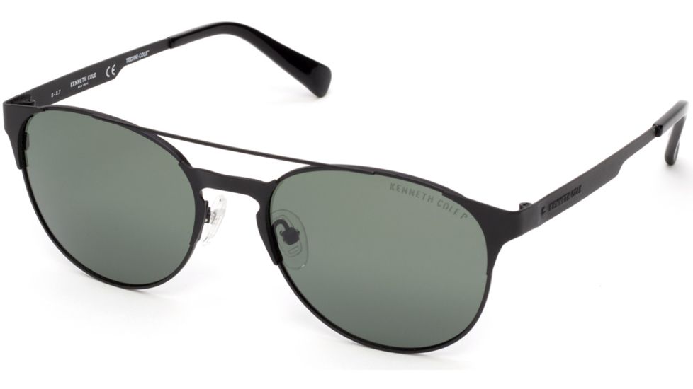 Kenneth Cole KC7224 Sunglasses - Matte Black Frame Color, Green Polarized Lens Color