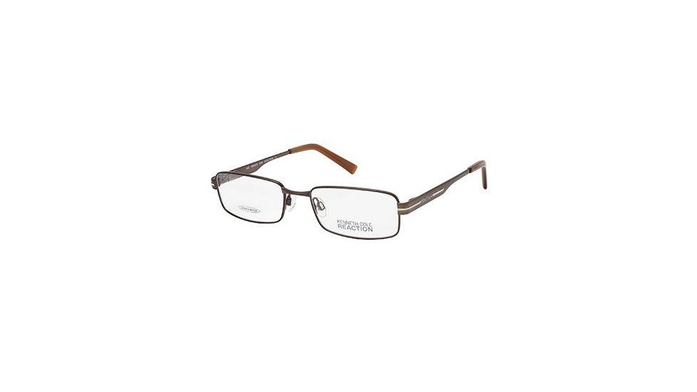 Kenneth Cole Reaction KC0734 Eyeglass Frames - Shiny Dark Brown Frame Color