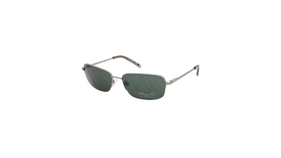 Kenneth Cole New York KC7024 Sunglasses - Shiny Gun Metal Frame Color, Green Lens Color