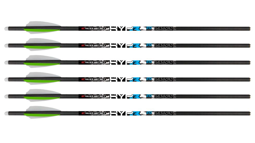 Killer Instinct HYPR Lite 20 inch Crossbow Bolts - 6 Pack, 1065-6