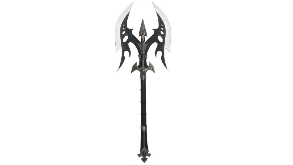 Kit Rae Black Legion Battle Axe - 420 Stainless Steel Black Blade, Solid Metal Handle Parts, KR0022B