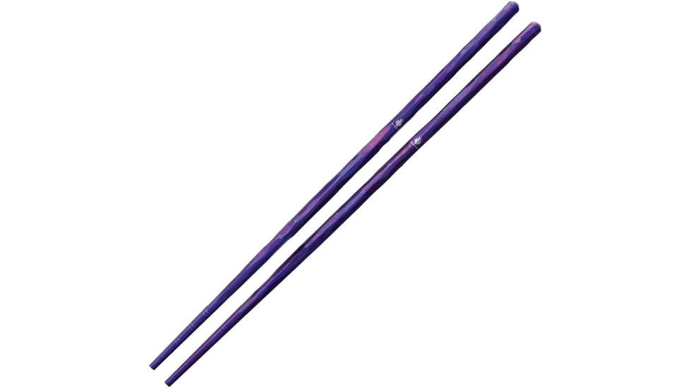 Kizer Cutlery Chopsticks Tiium, 8.5in Overall, Purple Anodized w/ Sculpted Texture, Comes In Titanium Capsule w/ Threaded Cap, Padded Draw String Pouch, T309A3