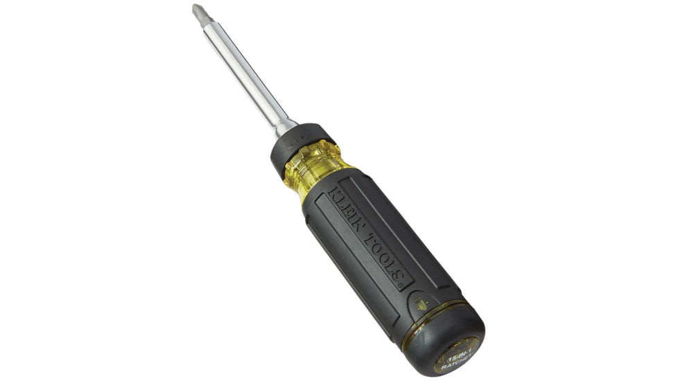 Klein Tools 15in1 Multi-Bit Ratcheting Screwdriver, Black/Yellow, 32305