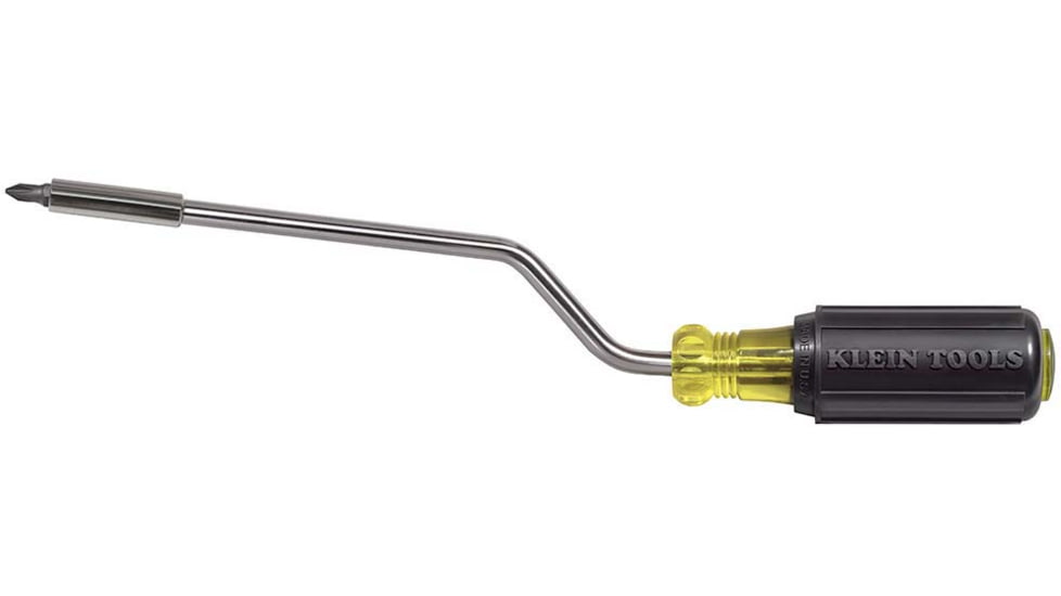 Klein Tools 2in1 Multi-Bit Screwdriver, Rapi-Drive Phillips and Slotted Bits, Black/Yellow, 67100
