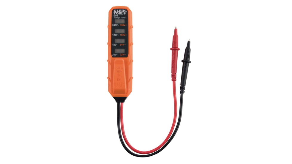 Klein Tools AC/DC Voltage Tester, Orange/Black, ET45