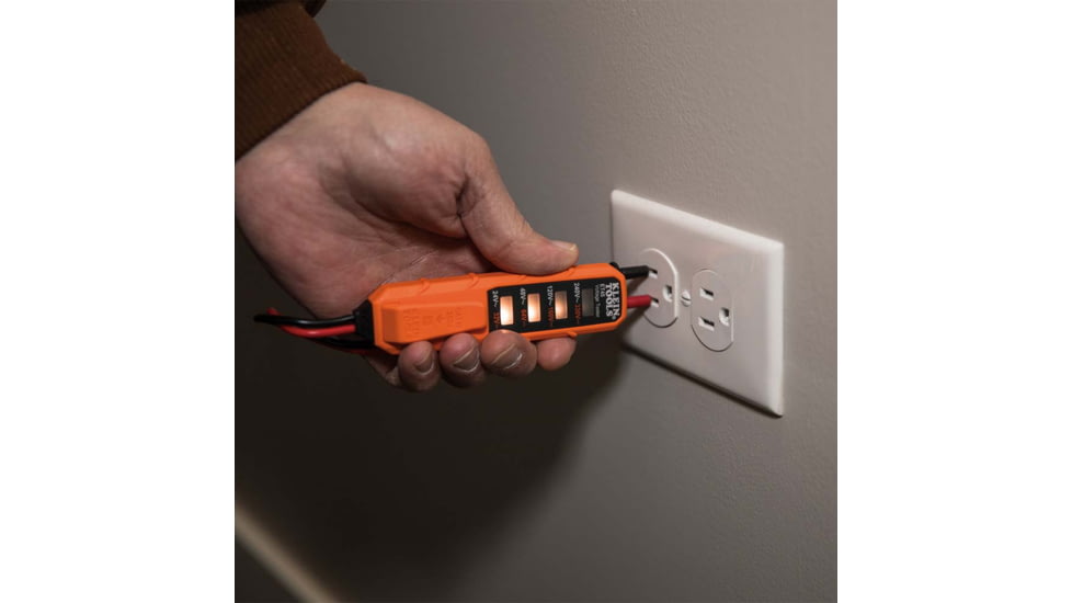 Klein Tools AC/DC Voltage Tester, Orange/Black, ET45