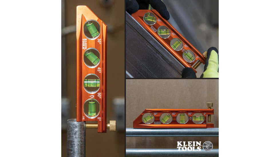 Klein Tools ACCU-BEND Level, 4 Vial, Orange, 935AB4V