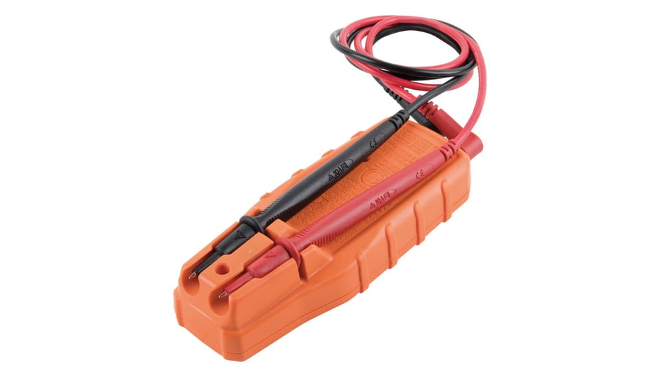Klein Tools Electronic AC/ DC Voltage Tester, 12 - 600V, Orange/Black, ET60