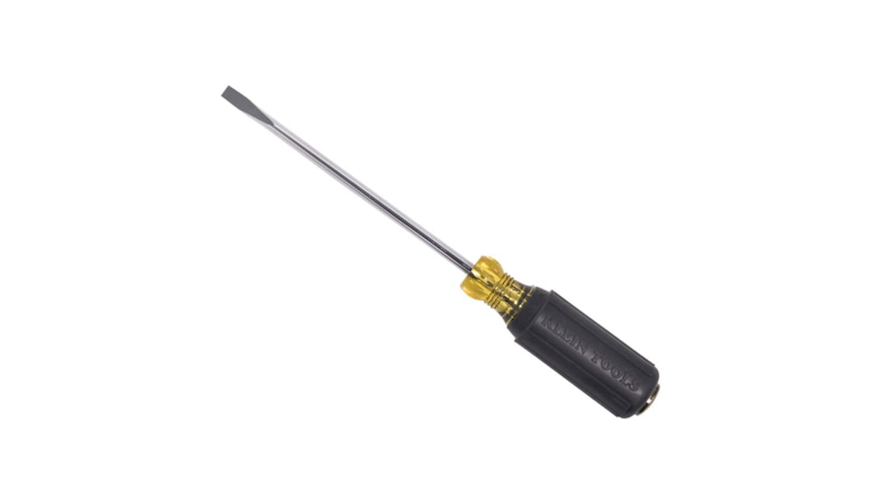Klein Tools Wire Bending Cabinet Tip Screwdriver, 6In, Black/Yellow, 605-6B