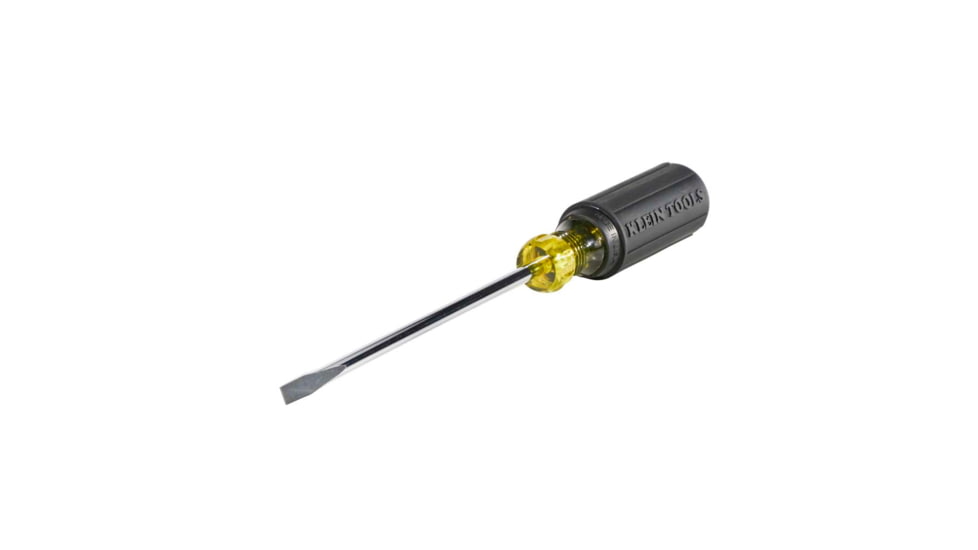 Klein Tools Wire Bending Cabinet Tip Screwdriver, 6In, Black/Yellow, 605-6B