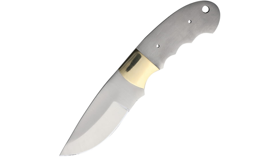 Knifemaking Knife Blade Finger Groove, 4 satin finish stainless blade, BL145 BL-MAY10