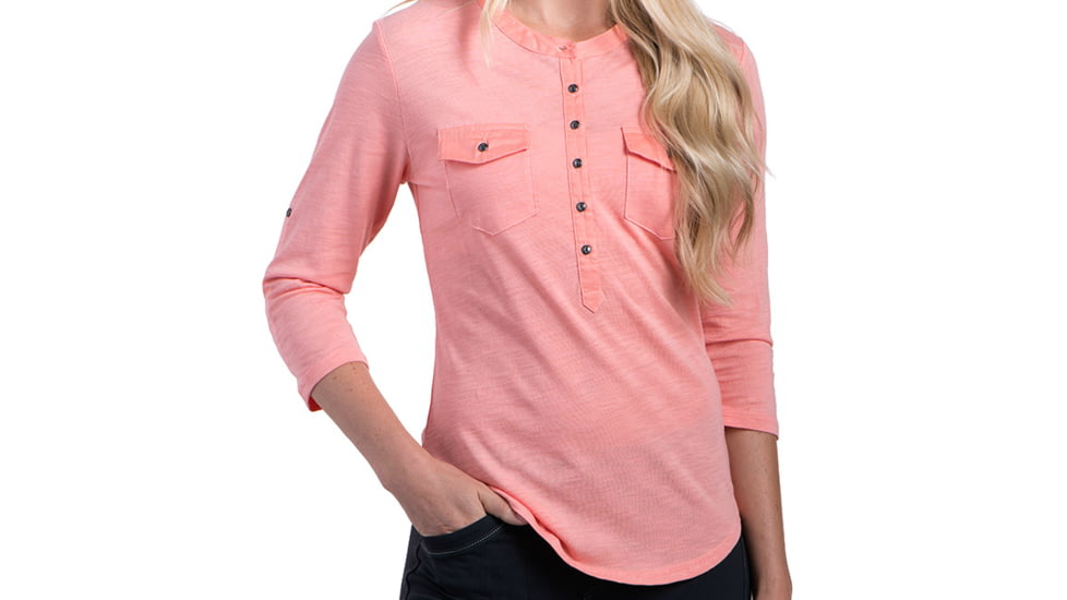 Khloe Shirt - Womens-Peach-X-Large