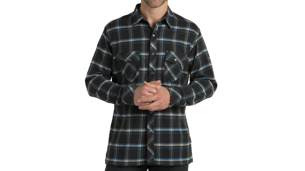 Kuhl Maverik Long Sleeve Shirt - Men's-Black N Blue-Large