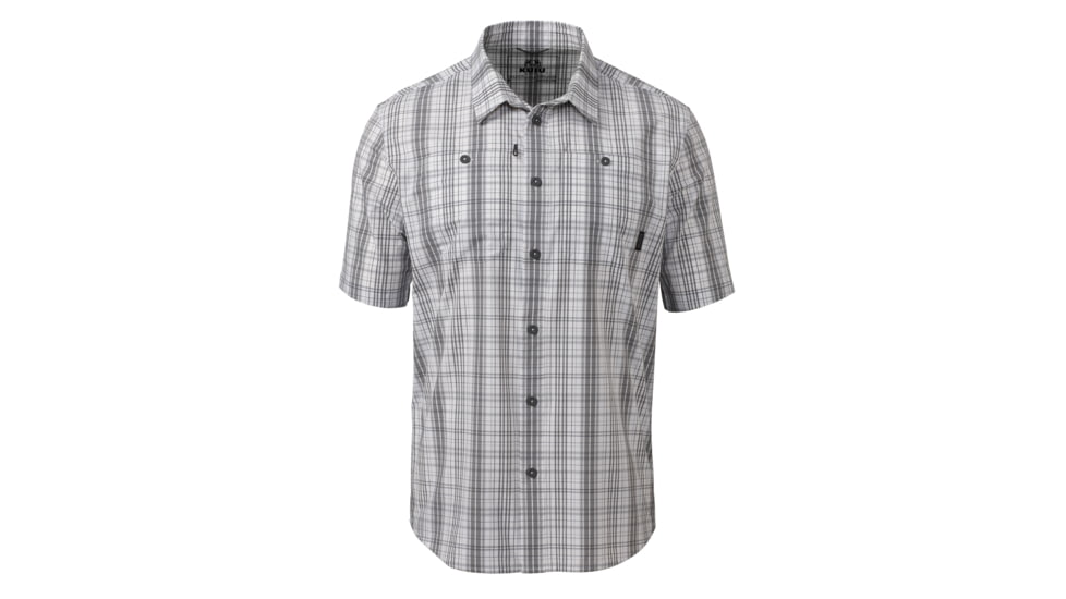 Kuiu KUIU Borrego Short Sleeves Shirt in Granite Plaid Size 3XL, Granite Plaid, 3XL, Polyester, Adult, Male, 8192602439838