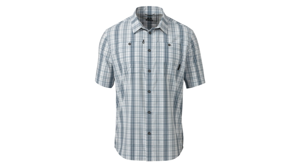Kuiu KUIU Borrego Short Sleeves Shirt in Gravel Plaid Size 3XL, Gravel Plaid, 3XL, Polyester, Adult, Male, 8192602505374