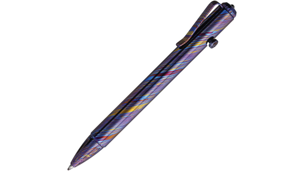 Kunwu Knives Bolt Action Pen Timascus, KUNKWPEN1