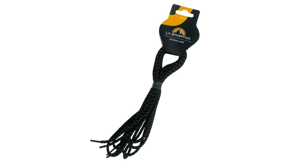 La Sportiva Approach Shoe Laces, BLACK/YELLOW, 173, 39P-BY-173