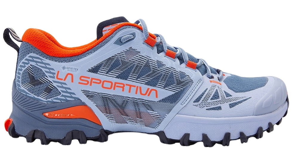 La Sportiva Bushido III Wide GTX Road Running Shoes - Womens, Stone-Blue/Moonlight W, 37, 35A-645644W-37