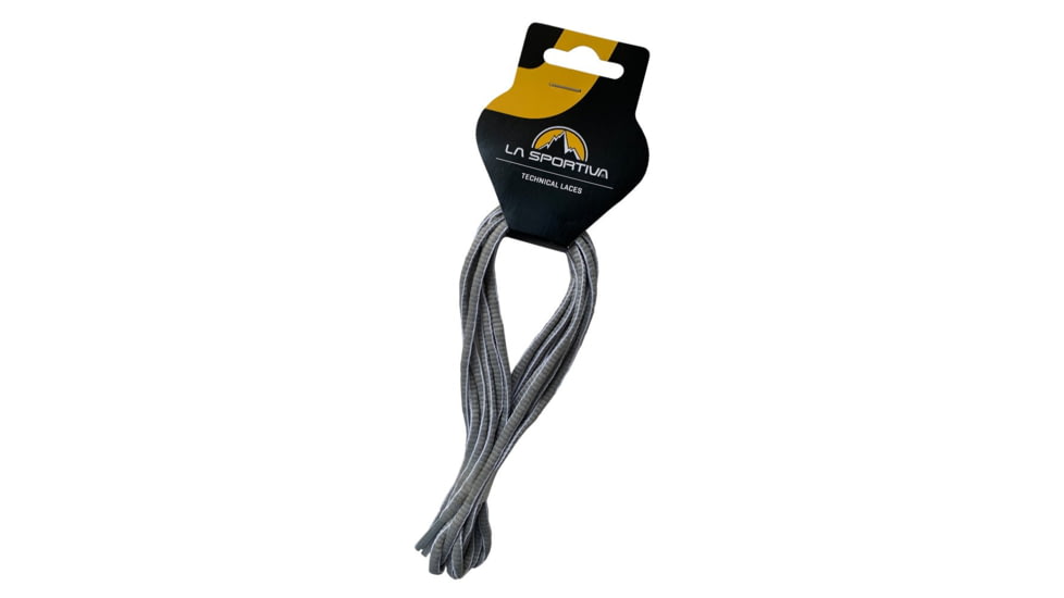 La Sportiva Mtn Running Shoe Laces, White/Mid Grey, 107, 39R-WM-107