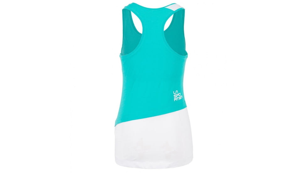 La Sportiva Paige Tank - Womens, Aqua/White, Extra Small, I97-615000-XS