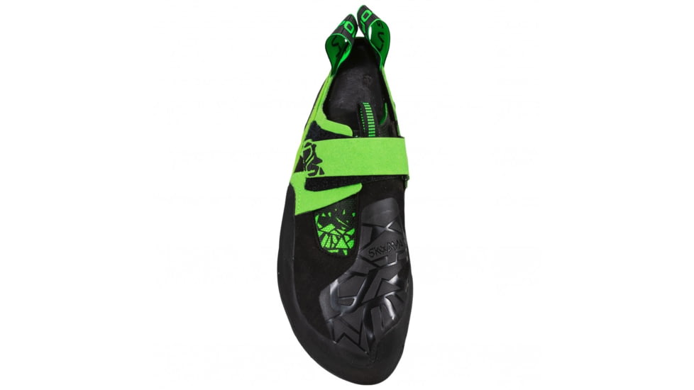 La Sportiva Skwama Vegan Climbing Shoes - Mens, Black/Flash Green, 43.5, ZFCS032-K00E24-43.5