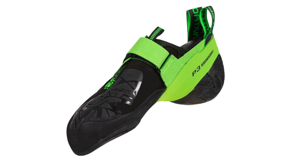 La Sportiva Skwama Vegan Climbing Shoes - Mens, Black/Flash Green, 43.5, ZFCS032-K00E24-43.5