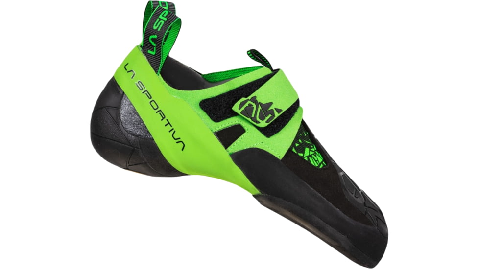 La Sportiva Skwama Vegan Climbing Shoes - Mens, Black/Flash Green, 43.5, ZFCS032-K00E24-43.5
