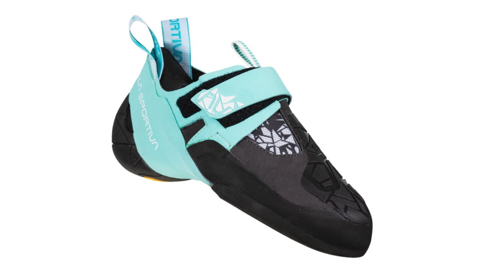 La Sportiva Skwama Vegan Shoes - Womens, Carbon/Turquoise, 34.5, ZFCS033-G00B16-34.5