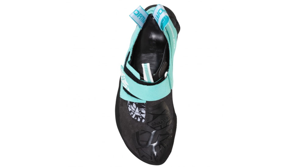 La Sportiva Skwama Vegan Shoes - Womens, Carbon/Turquoise, 34.5, ZFCS033-G00B16-34.5