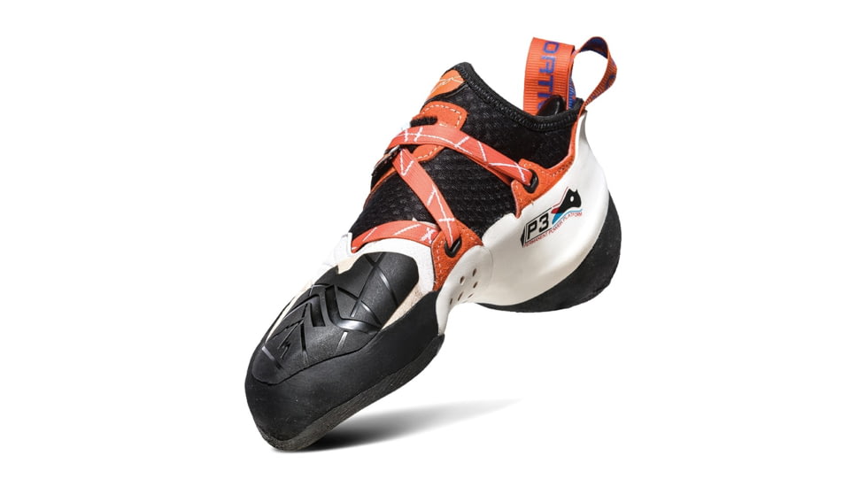 La Sportiva Solution Climbing Shoes - Womens, White/Lily Orange, 36, ZFCS014-W00O03-36