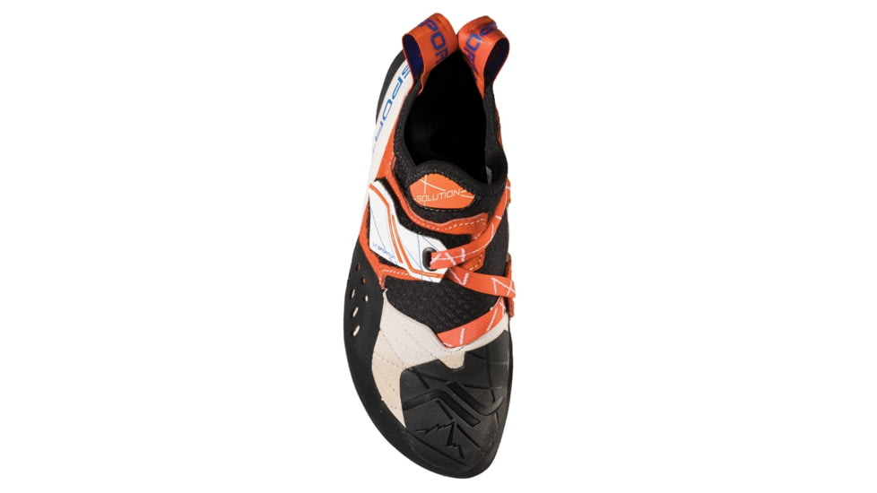 La Sportiva Solution Climbing Shoes - Womens, White/Lily Orange, 36, ZFCS014-W00O03-36