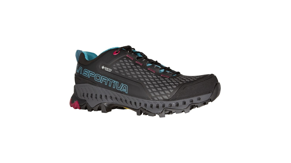 La Sportiva Spire GTX Hiking Shoes - Womens, Black/Topaz, 40.5, ZFHS095-K00B24-40.5