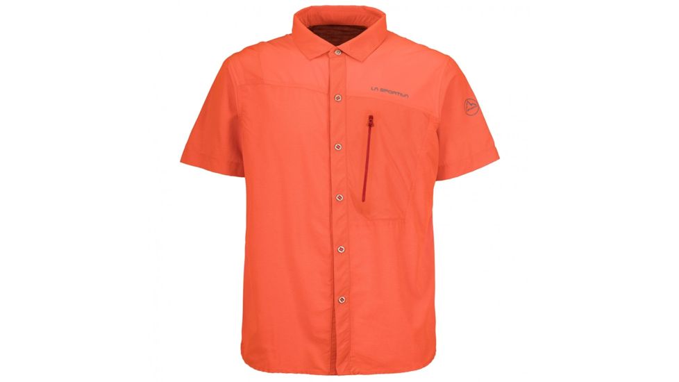 La Sportiva Vector Short Sleeve Shirt - Men's, Cardinal Red/Tangerine, Small J80-307202-S
